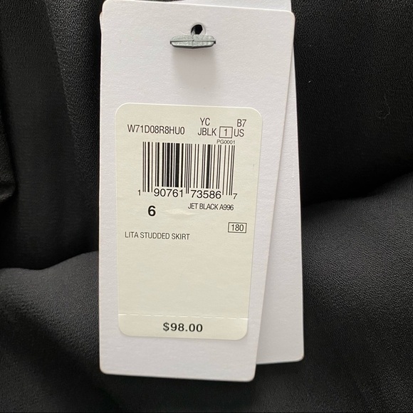 GUESS NWT Lita Studded Flyaway Midi Skirt size 6 - Picture 11 of 12